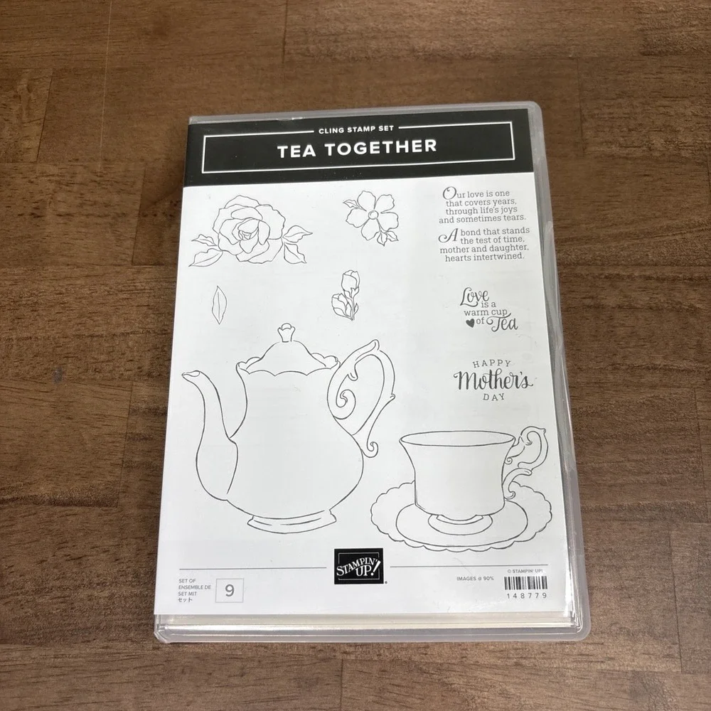 Stampin' Up! Tea Together Stamp Set 148779 Cling Set of 9
